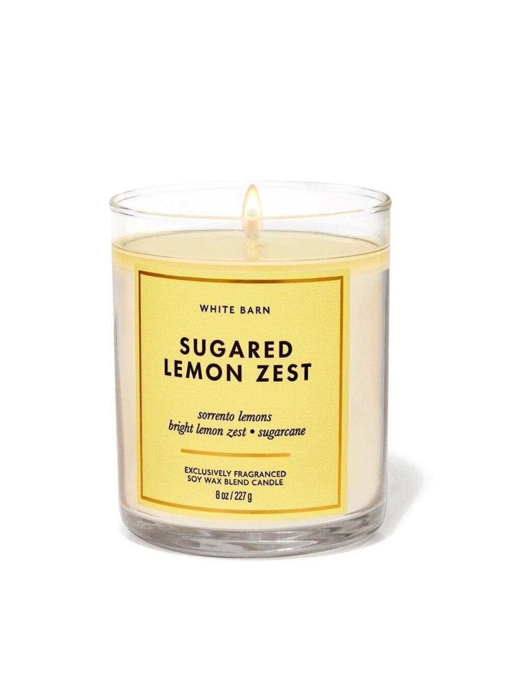Bath & Body Works White Barn Sugared Lemon Zest Candle - soy wax